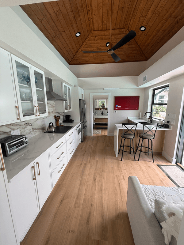 Completed finished interior project by TWT Outdoor Living