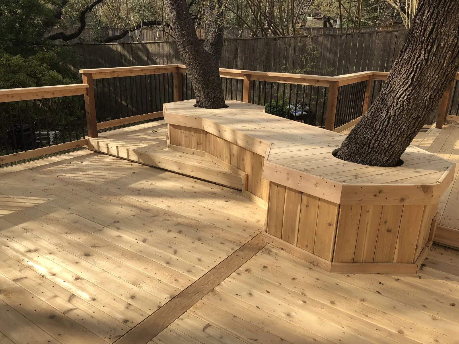 Completed custom decks & pergolas project by TWT Outdoor Living