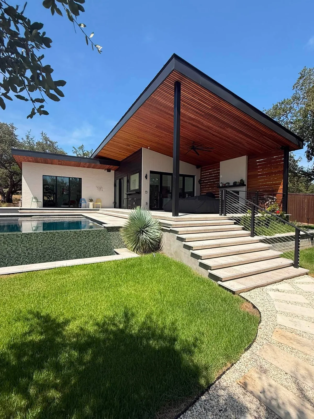 Finished Space stage of a custom outdoor living design-build project