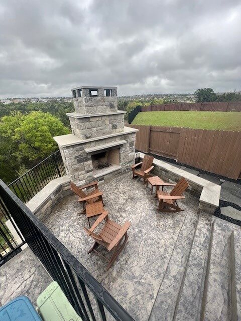 Patio construction project by expert contractors in Austin, TX